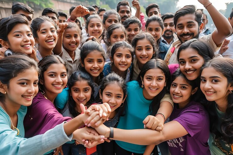 Volunteers working together